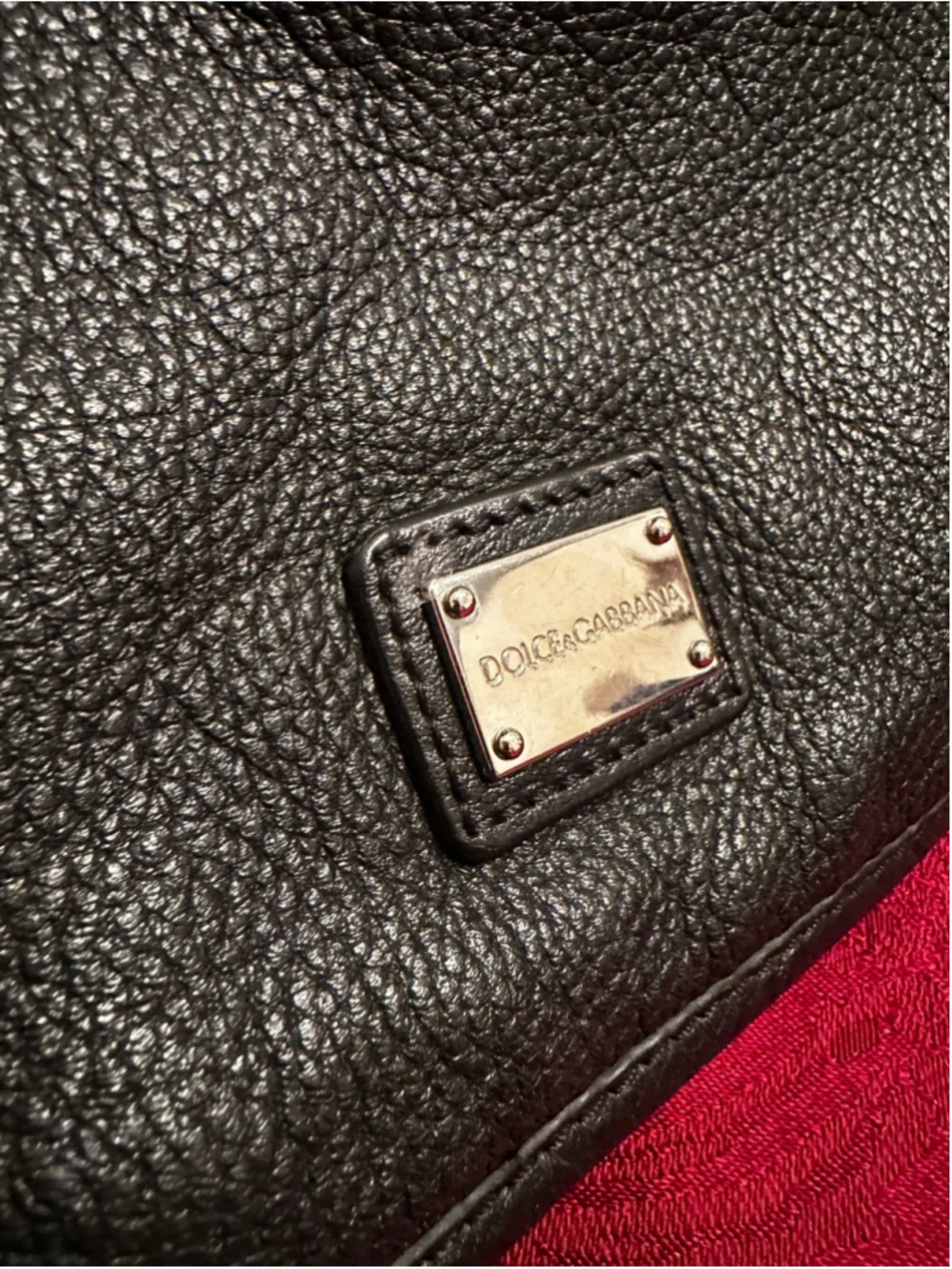 Dolce & Gabbana Black Leather Crossbody Messenger Bag w/ Silver Hardware